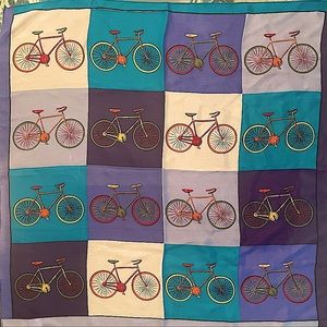 Vintage Silk Print Bicycle Scarf